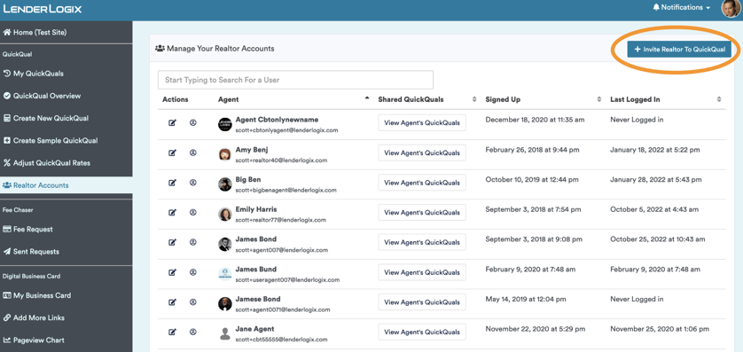 Invite Realtors to QuickQual, New Feature Coming for LenderLogix Customers